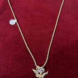 gold 14k chain & charm cadena y dije 14 g