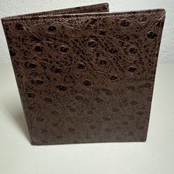 New Ernst Brown Ostrich Leather Men’s Wallet