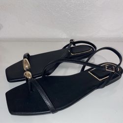 Black And Gold Sandals INC Brand 