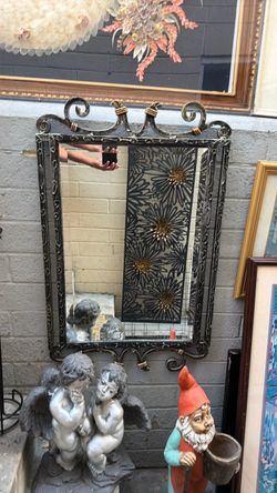 Solid Metal gothic style mirror