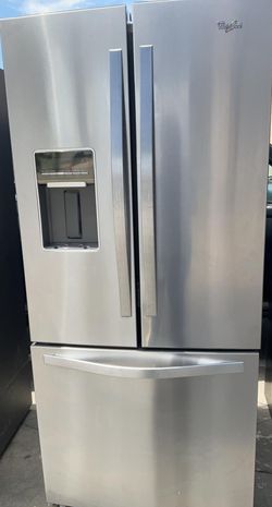 Whirlpool 3 Door Stainless Steel Refrigerator Fridge
