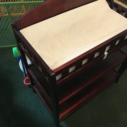 Cherry wood changing table