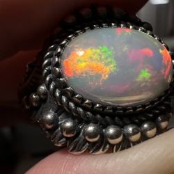 Ethiopian opal ring big size 10