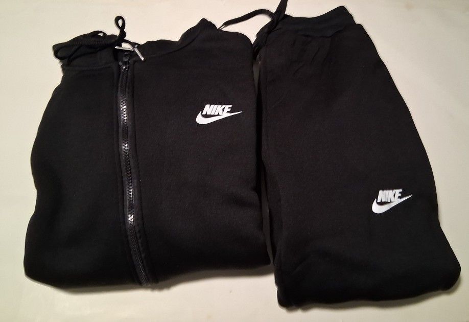 New Custom Black Zip Up Nike Sweatsuit