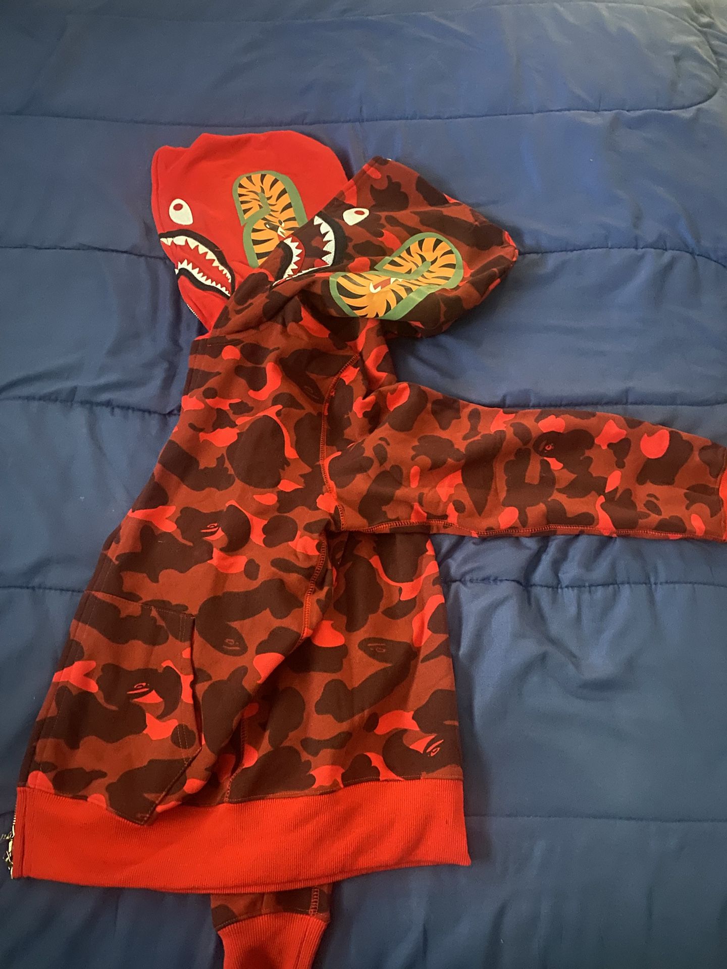 bape jacket double hoodie