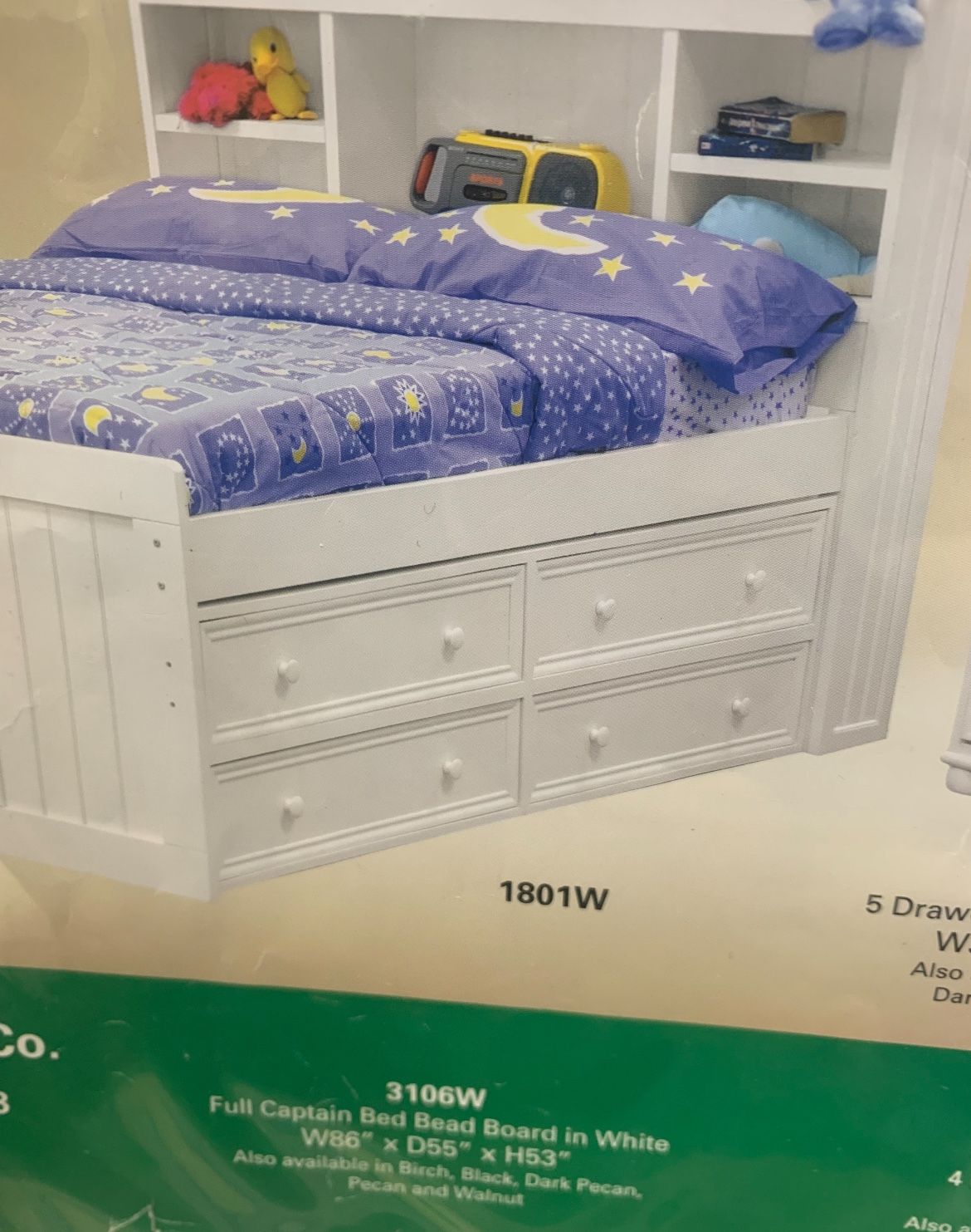 Captain’s Bed - Full Size with 8 Drawers