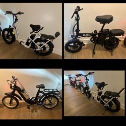 e-bike Scooter battery Rechargeable foldable basket passenger seat 750w 1000w 20-70 miles range