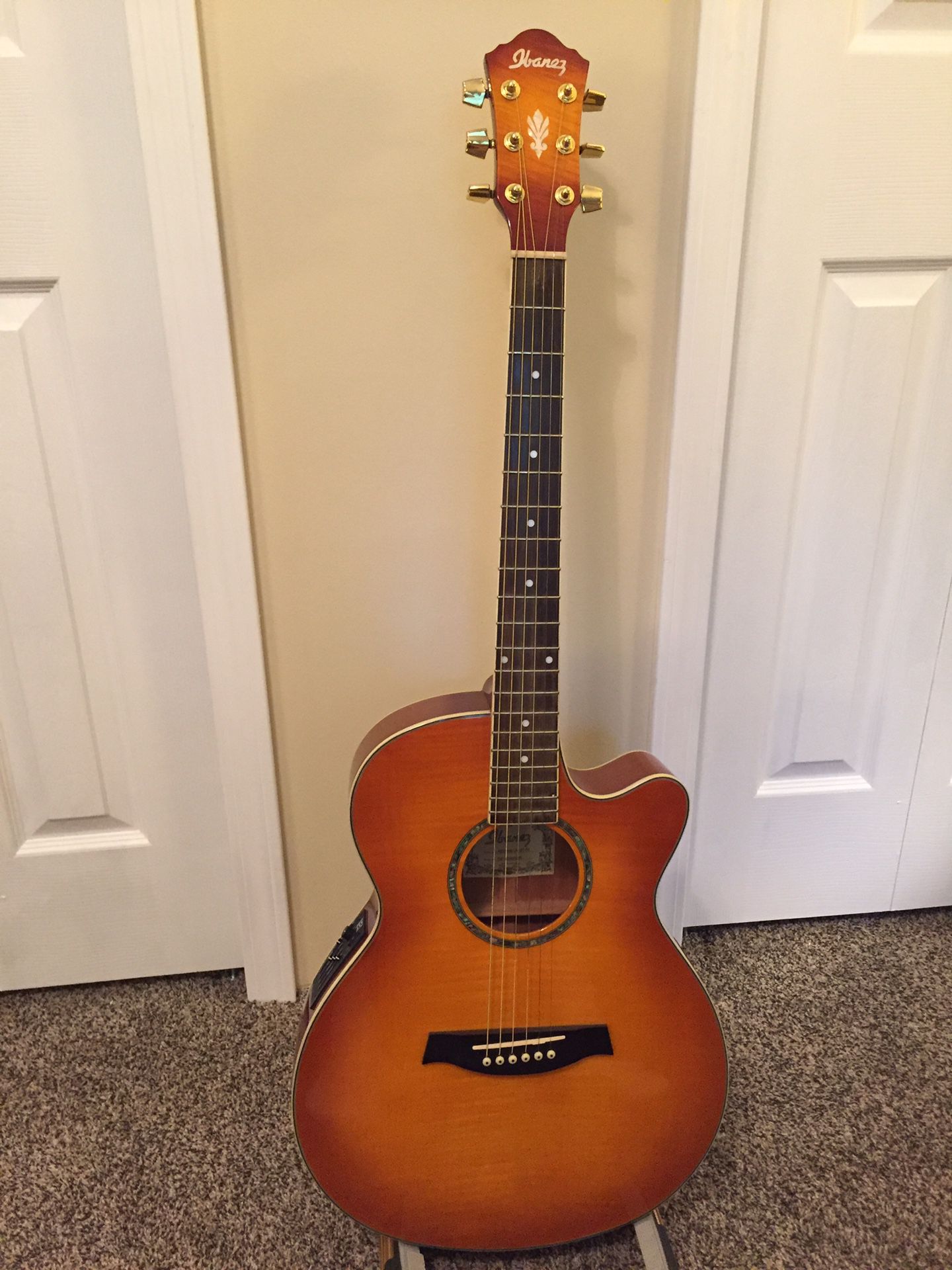 Ibanez Acoustic/Electric Guitar AEG20E-W-3T-01 Flamed Sycamore Top