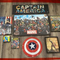 Marvel Captain America Wall Decor | Metal Shield | Gallery Wall 