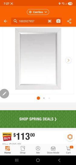 Home Decorators Collection
finish
Cerritos
Windlowe 24 in. Wx 32 in. H
Rectangular Wood Framed Wall
Bathroom Vanity Mirror in White