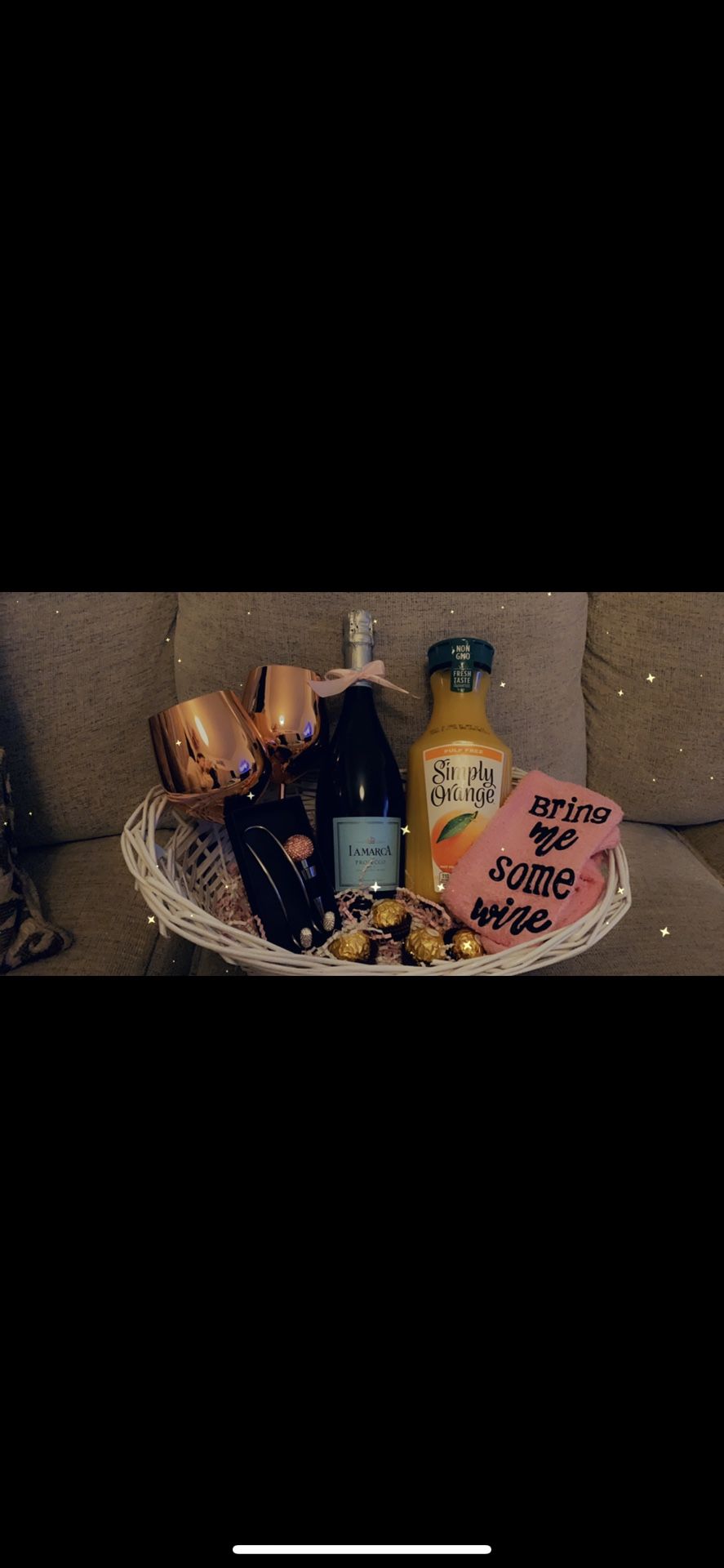 Mimosa Gift Basket For Her