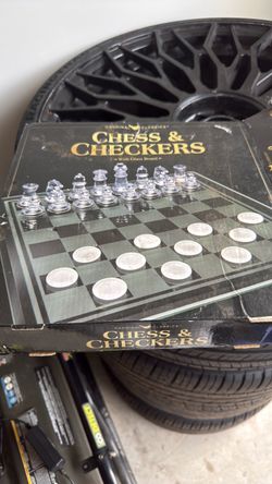 Chess & Checkers with Glass Board
