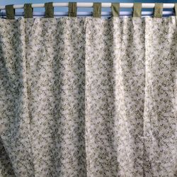 Cotton Tab Shower Curtain 