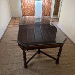 Wood & Glass Dining Table