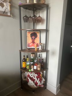 Corner wine rack