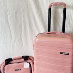 Rose Pink Carry On Luggage 3 Piece Set 