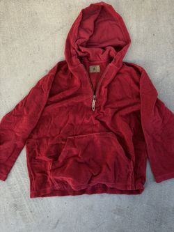 Vintage Red Quarter Zip Jacket, Mens 