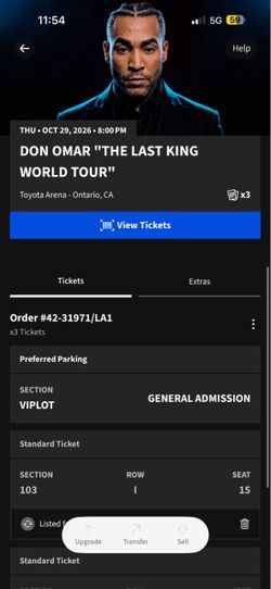 Don Omar at the Toyota arena Ontario