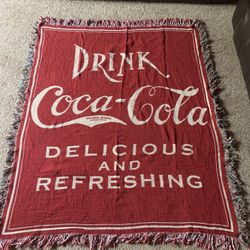 Vintage Coca Cola Blanket Throw 