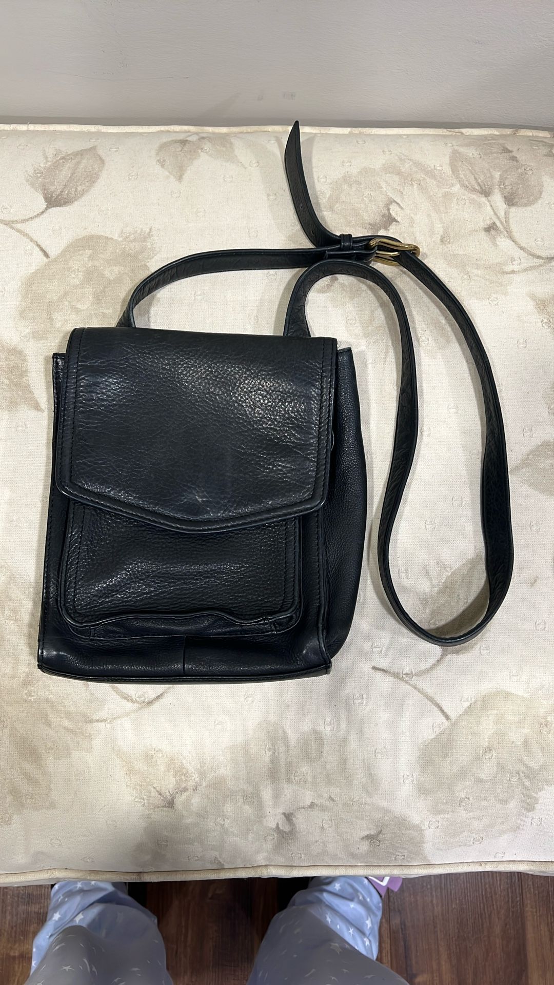Fossil Black Leather Crossbody