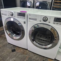 💯💯LG SET STEAM WASHER AND ELECTRIC DRYER WITH WARRANTY 