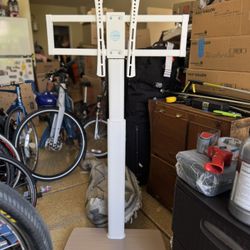 Rolling Floor TV Stand with Bracket