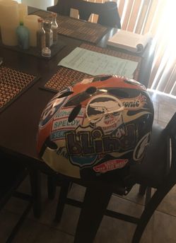 Professional skateboarder helmet (with stickers)