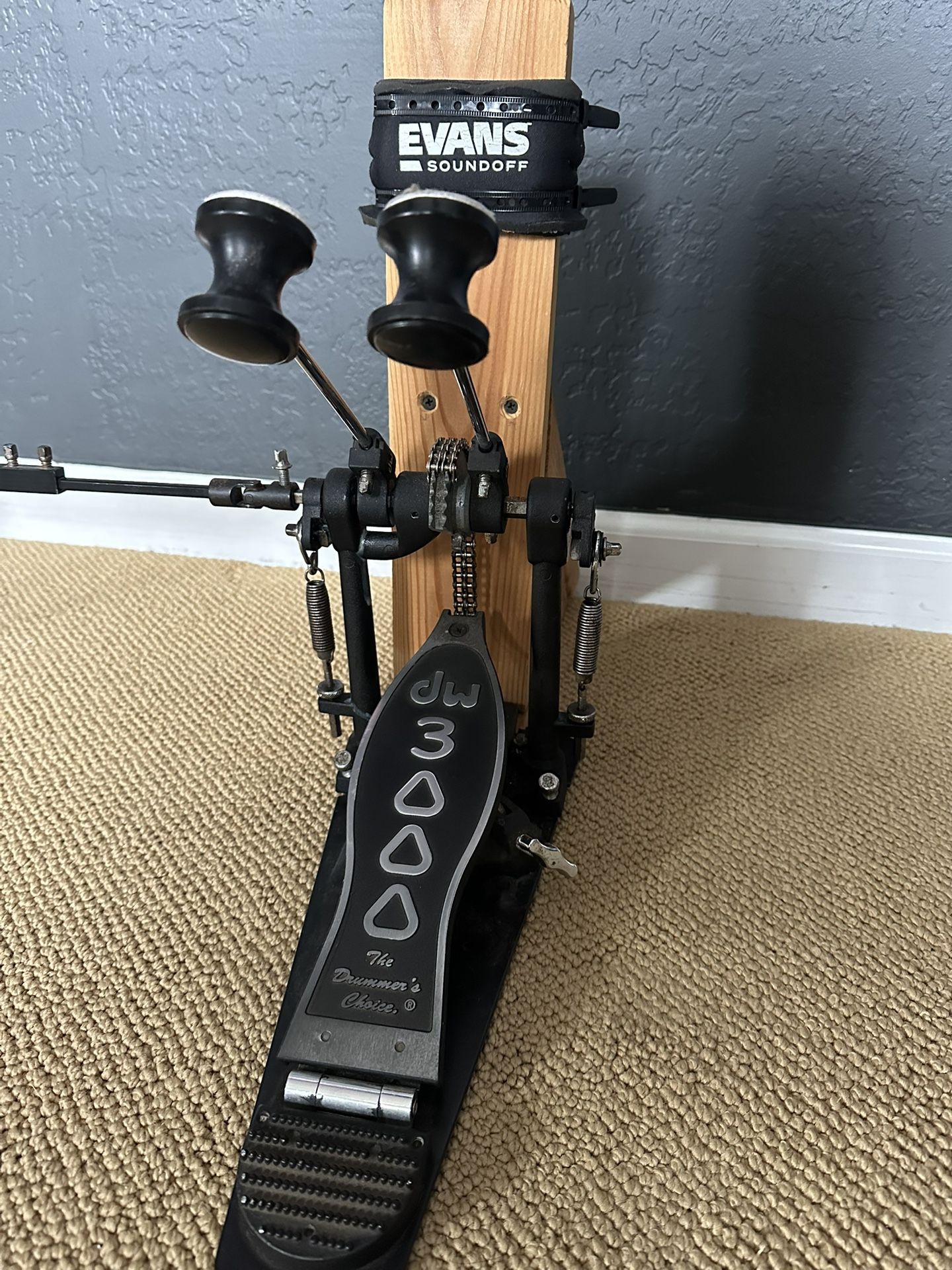 DW 3000 Double Bass Drum Pedal with Practice Kick Pad