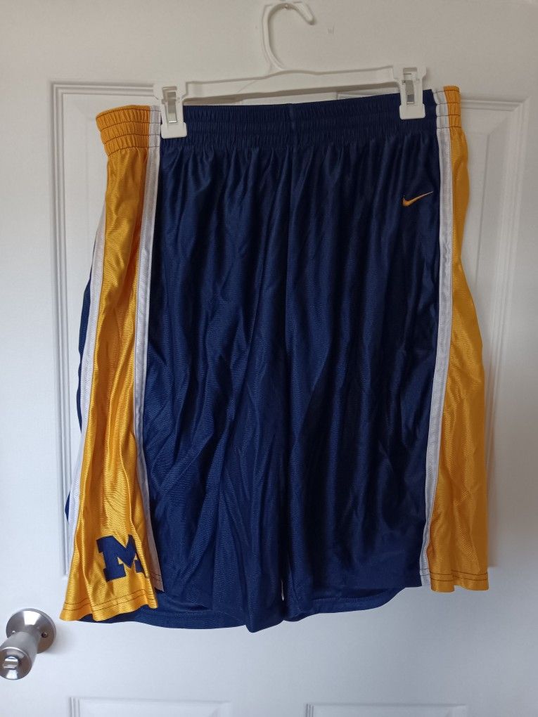 Y2k Nike Michigan Wolverines Shorts Size Xl