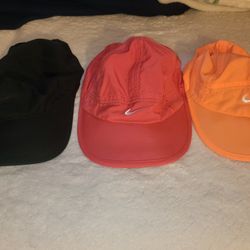 (3) New Listing Price Is For All  Nike Feather Weight Running Hats 