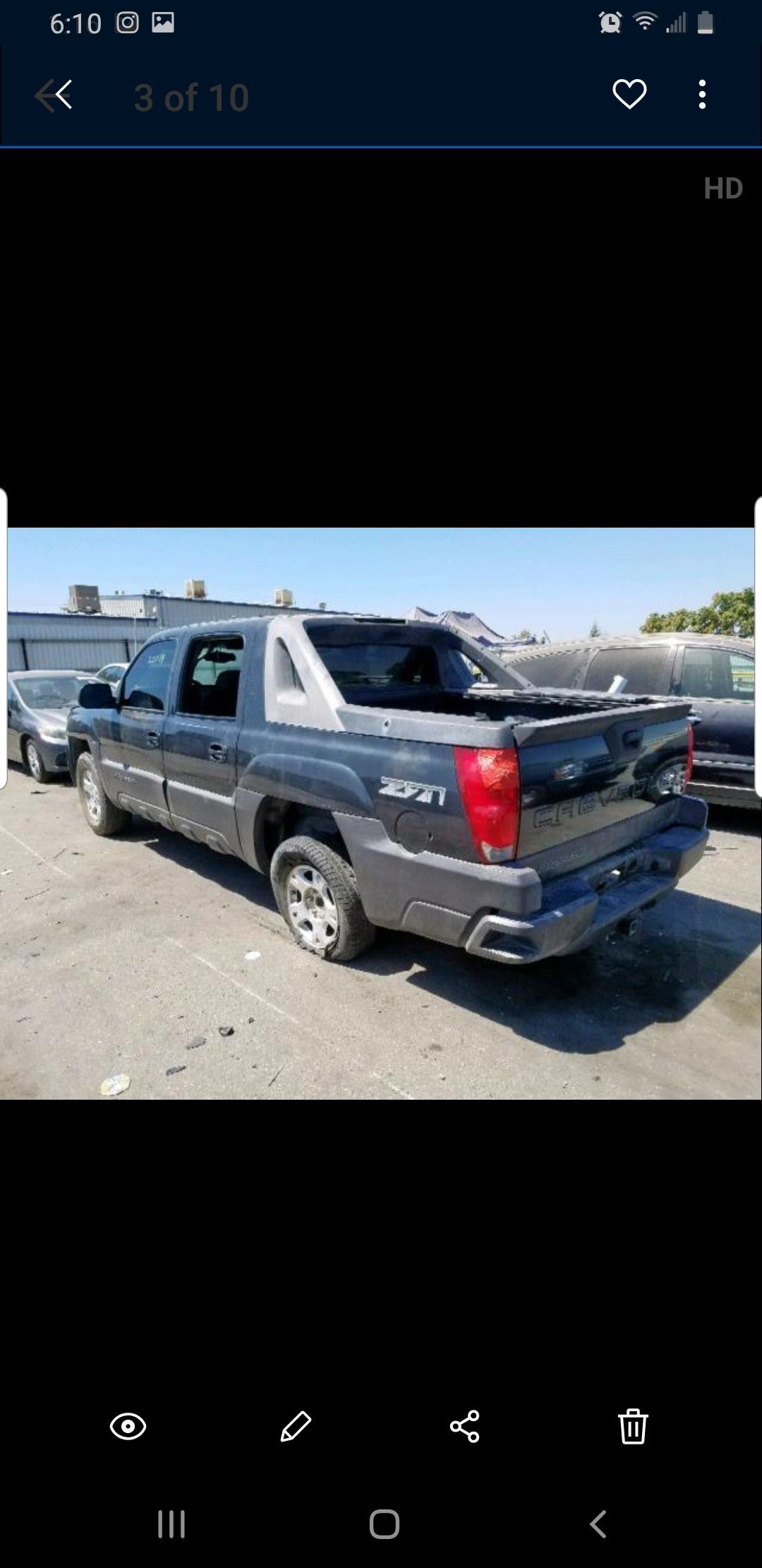 2003 Chevy Avalanch 5.3 2wd parts