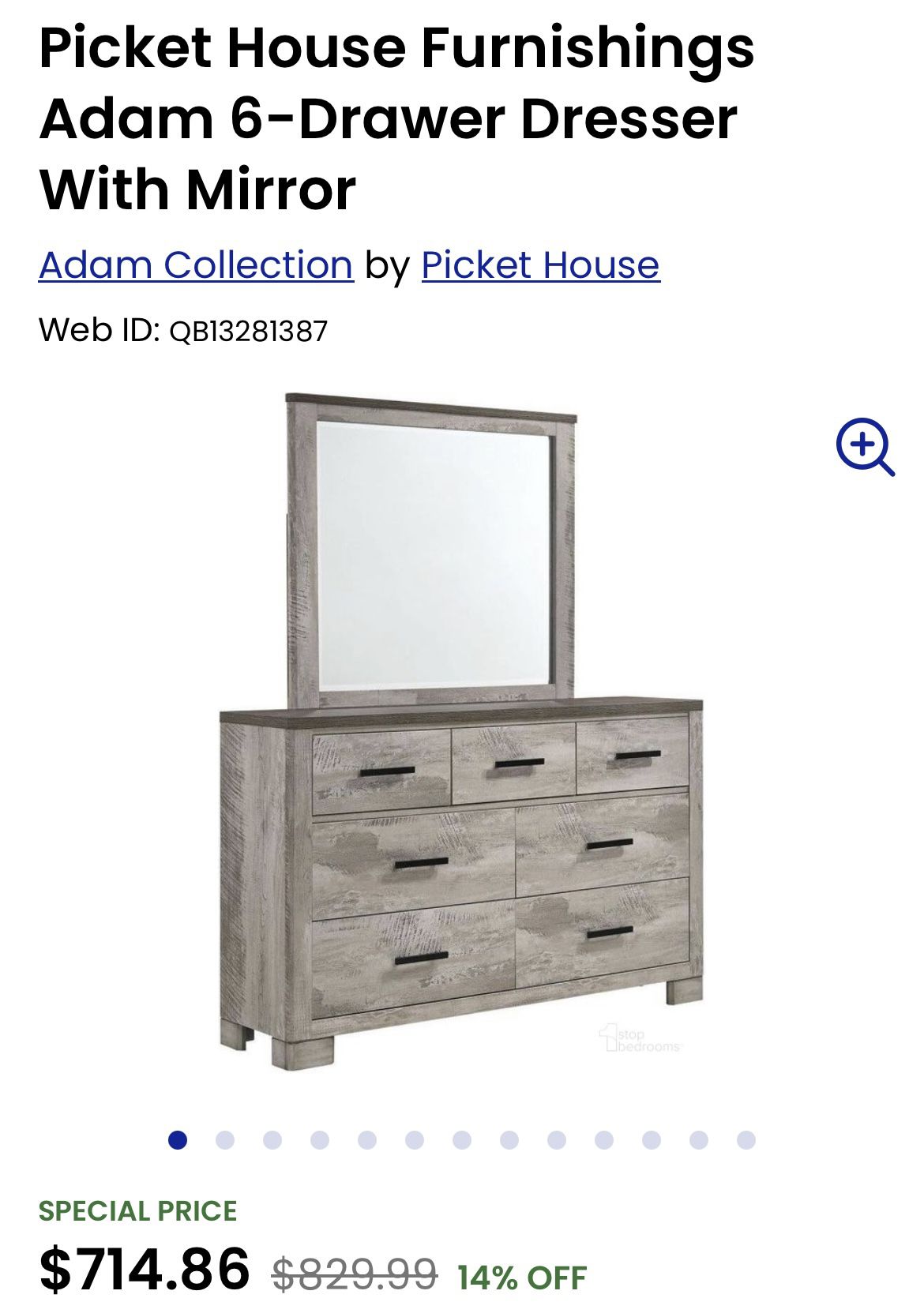 Brand New Dresser with Mirror - still in box 