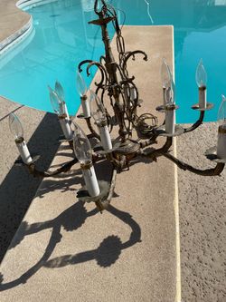 Vintage brass ceiling chandelier