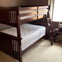 Double Bunk Beds , Pillows,  Mattress Pads, Sheets And Comforters