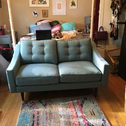 Joybird Holloway Apartment Sofa Muted Aqua