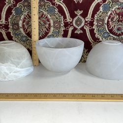 3 Glass Lamp Shades 