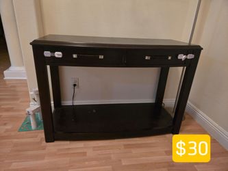 Dark espresso console table