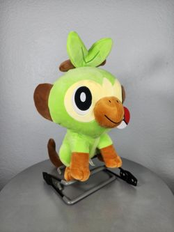 14" Pokemon Green Grookey Starter Sitting Plush