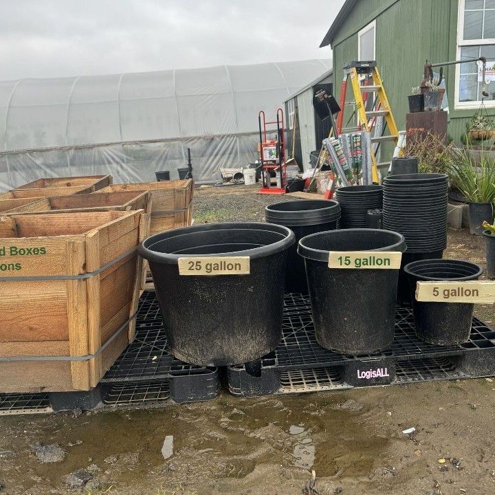 (10-pack) 5 Gallon Black Nursery Containers Plant Flower Pot