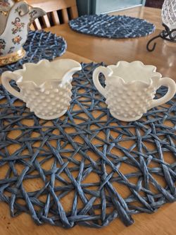 Fenton creamer and sugar