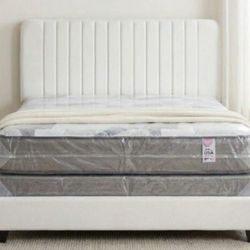 Queen Size Bed Frame With Mattress New Bedroom Furniture Bed Set Queen Size Bed Velvet Headboard With Mattress And Box Springs Set Free Delivery 