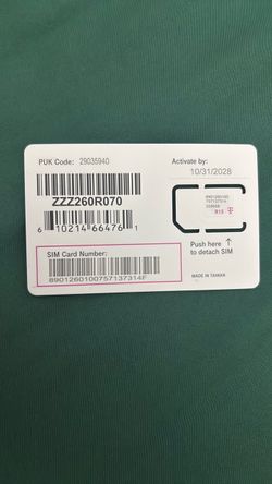 Unlimited no payment T-mobile chip