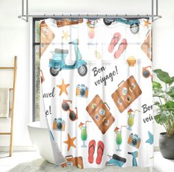 Shower curtain Blueangle Travel, Snap-in Liner & Mesh