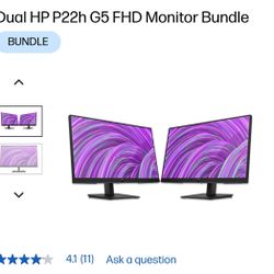 Hp Dual monitors For Sale 