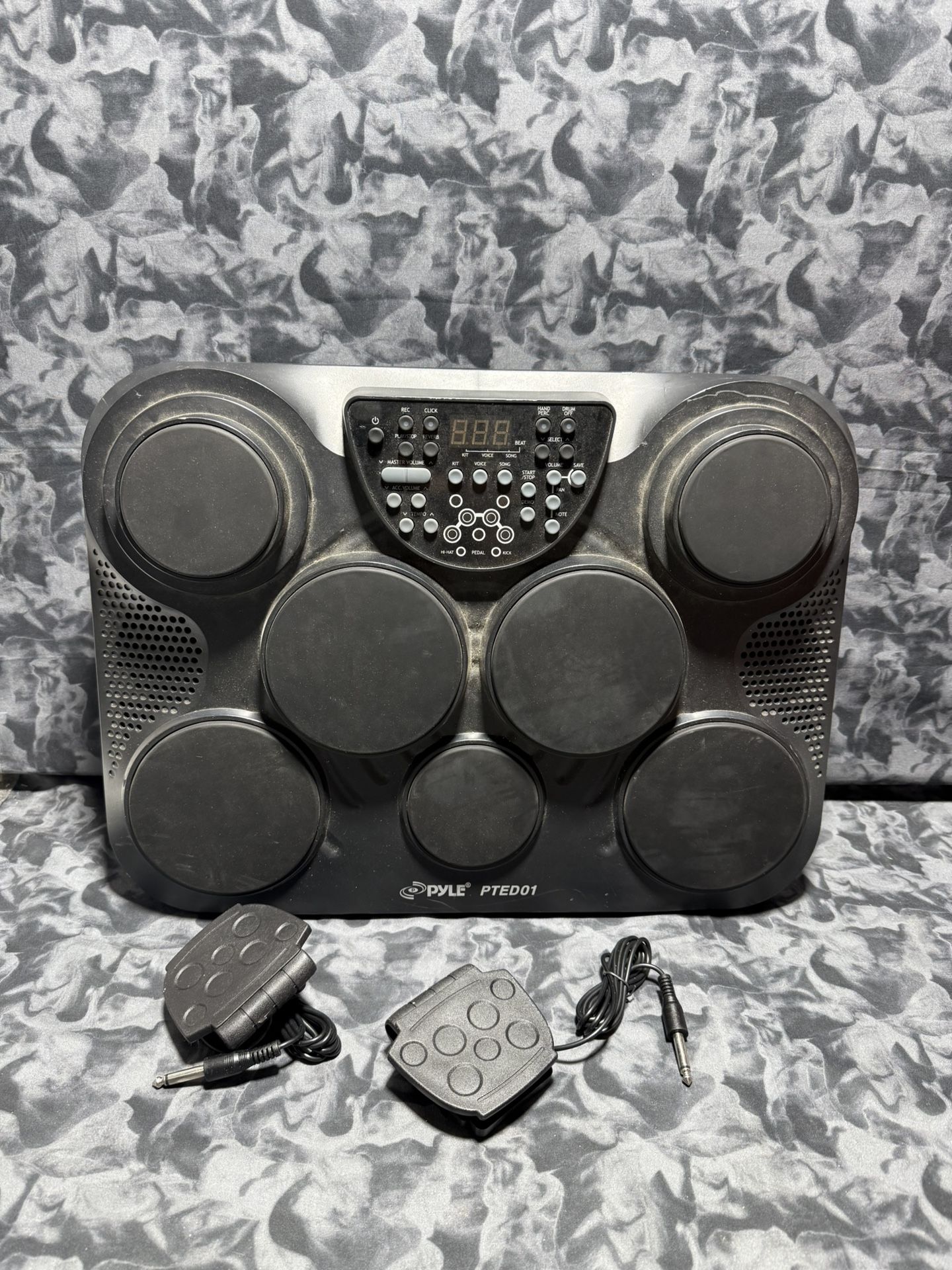 Pyle PTED01 Tabletop Portable DIGITAL DRUM KIT Set Tested/Working!*