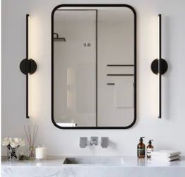 2-Pack 28” Modern Black LED Vanity Lights – $20 for Both