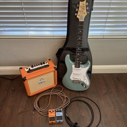 PRS SE Silver Sky With Orange Crush 20RT Amp And Pedals