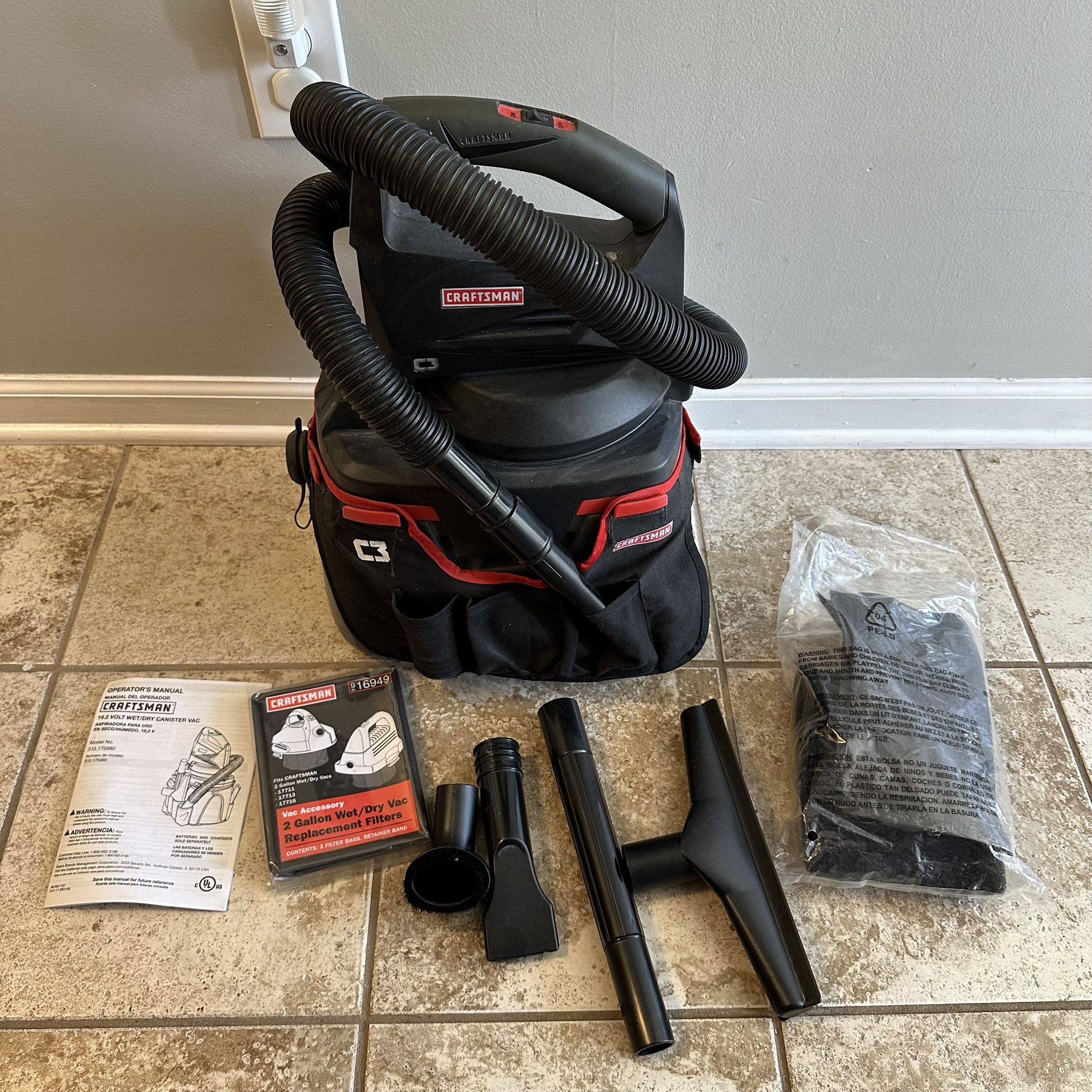 Craftsman C3 19.2v Cordless Wet/Dry Vacuum - 2 Gallon