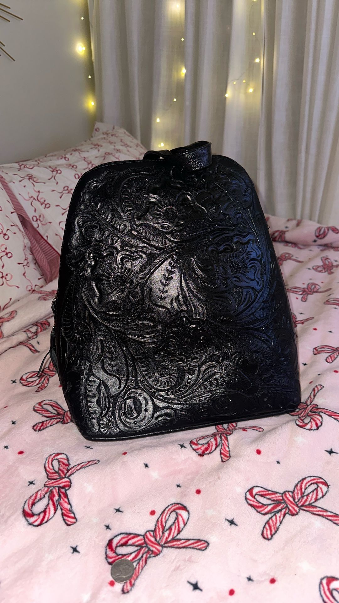 Real Leather Backpack Purse