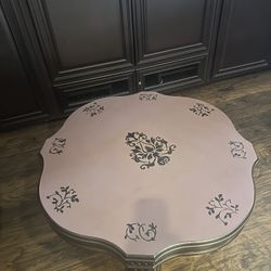 Hand Painted Top - Wood Coffee Table